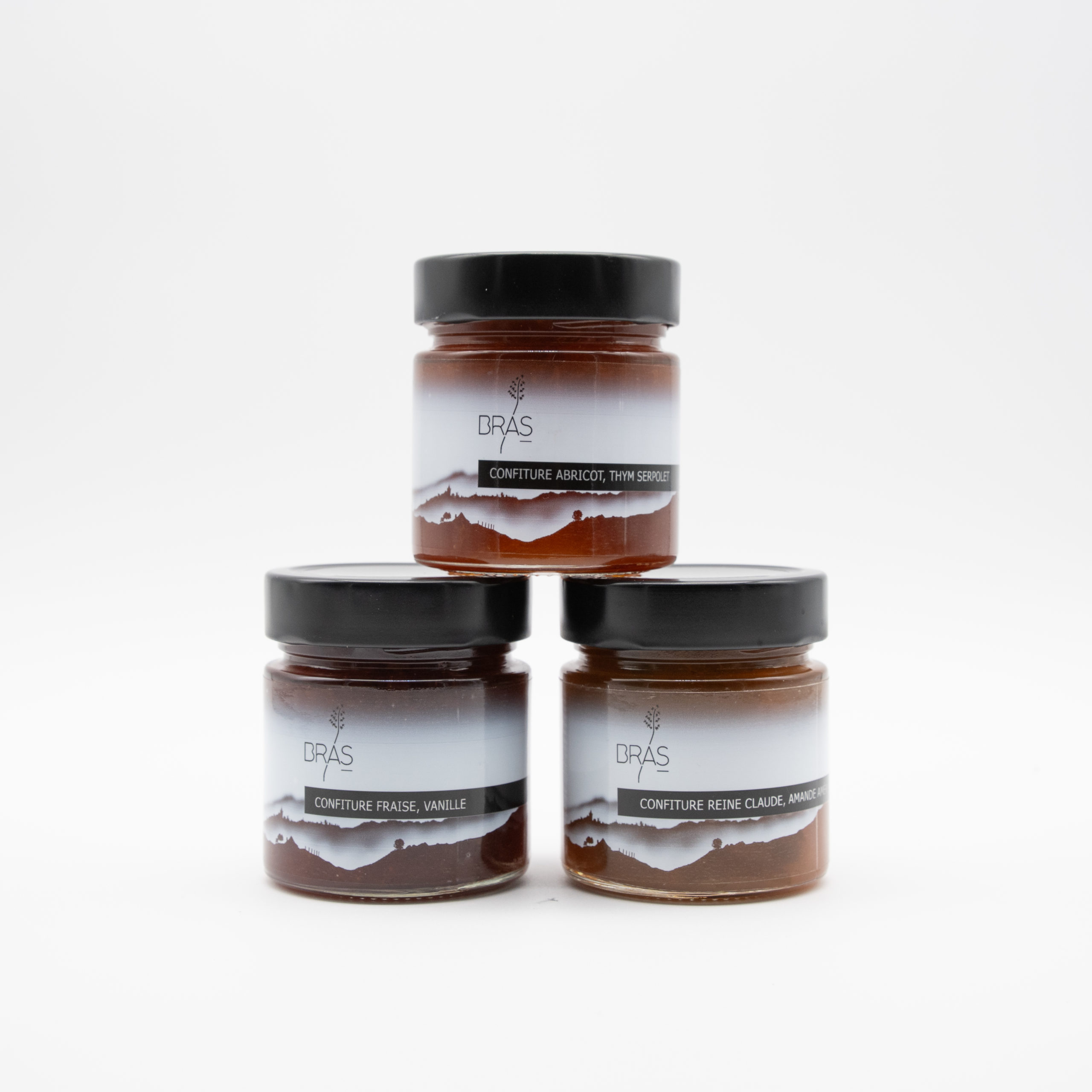 Lot de 3 confitures de fruits maison – Image 1