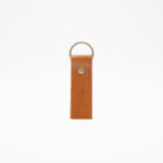 Porte-clés en cuir marron