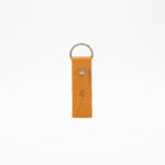 Porte-clés en cuir ocre