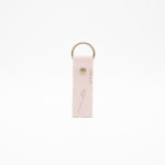 Porte-clés en cuir vieux rose