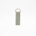 Porte-clés en cuir vert