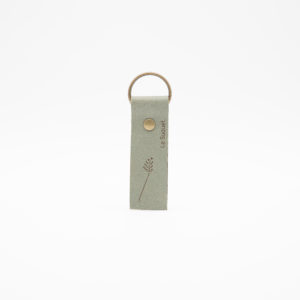 Porte-clés en cuir vert